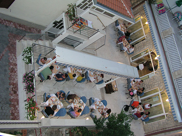 restaurant at night