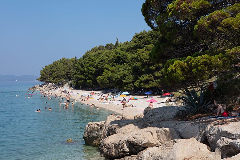 beach in Tučepi at hotel Jadran