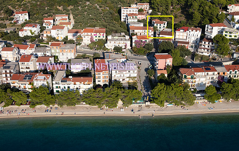 house from air, sea side