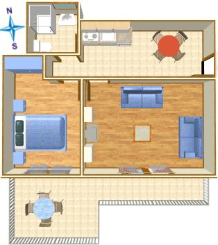 apartments Čović, Tučepi - plan