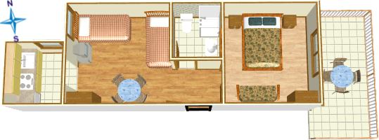 apartments Tonka & Ivan Čović, Tučepi - plan