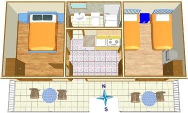 apartments Tonka & Ivan Čović, Tučepi - plan