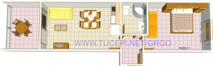 apartment's plan - Villa GRGO, Tučepi