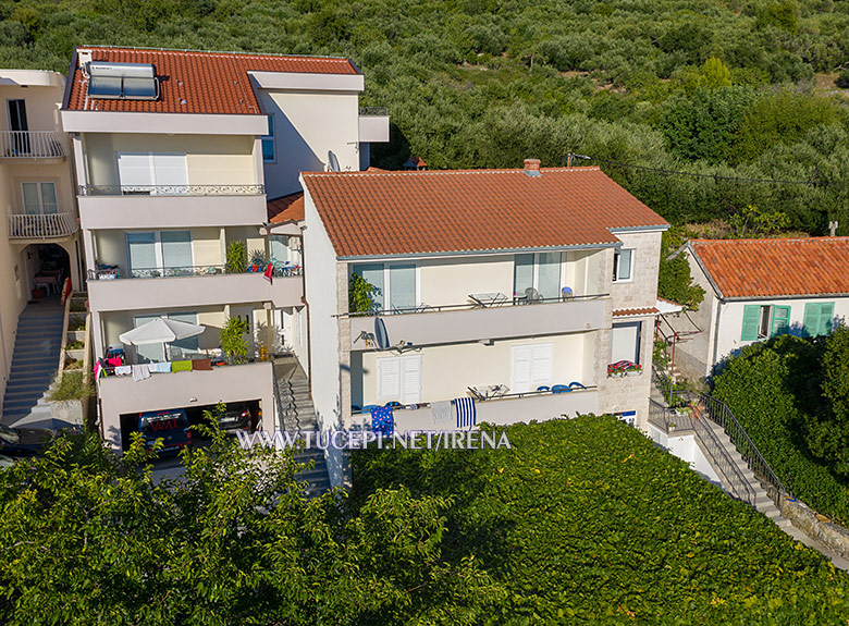 apartments Irena, Tučepi - aerial view of house