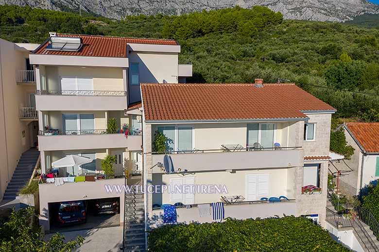 apartments Irena, Tučepi - aerial view of house