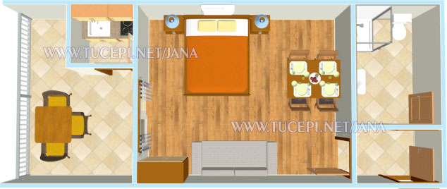 apartments Jana, Tučepi - plan