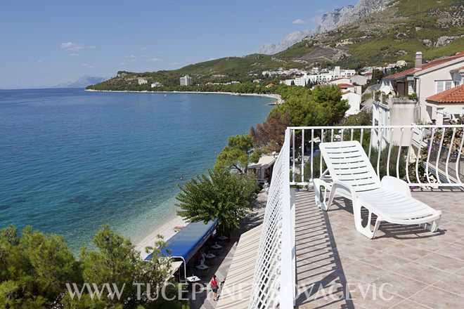 Apartments Kovačević, Tučepi - terrace with sea view