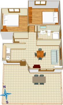 Apartments Kovačević, Tučepi - plan