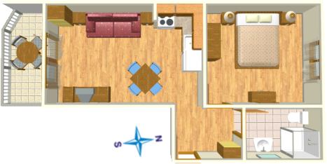 Apartments Villa Lili, Tučepi - plan