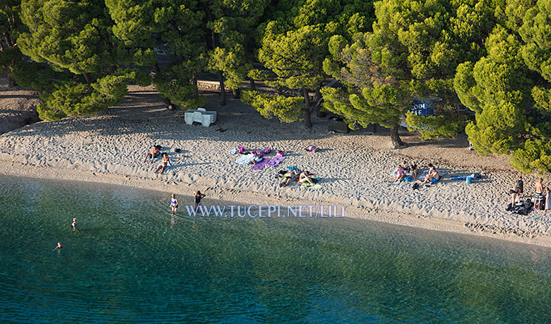 Tučepi beach in autumn