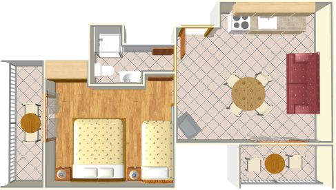 Apartments Luketina, Tučepi - plan