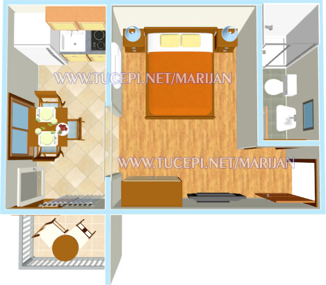 Apartments Marijan, Tučepi - apartment's plan