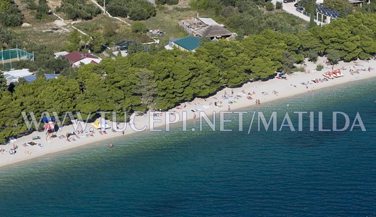 Tučepi beach - aerial view