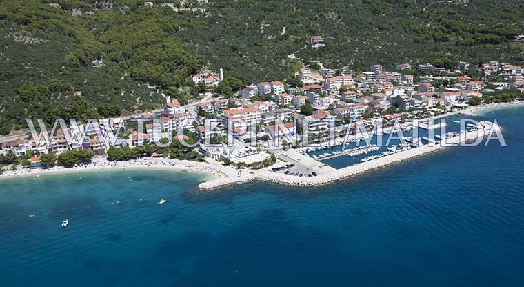 Tučepi beach - aerial view