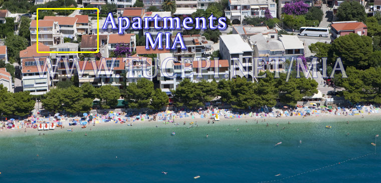 Apartments Mia, Tučepi - house aerial view