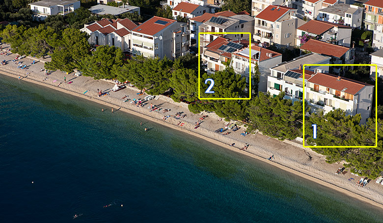Apartments Mihaljević - aerial position