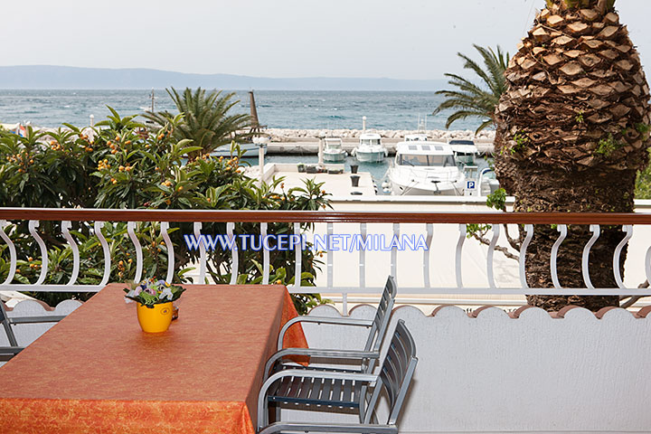 balcony with sea view - apartments Mijačika, Tučepi