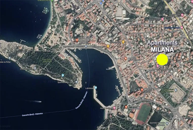 apartments Milana, Makarska - position