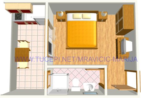 Apartments Marija and Frane Mravičić, Tučepi - plan