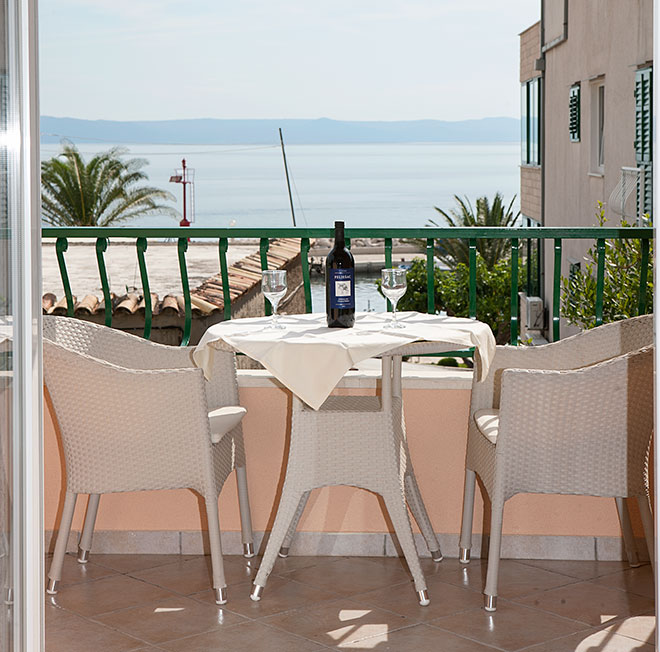 balcony with sea view