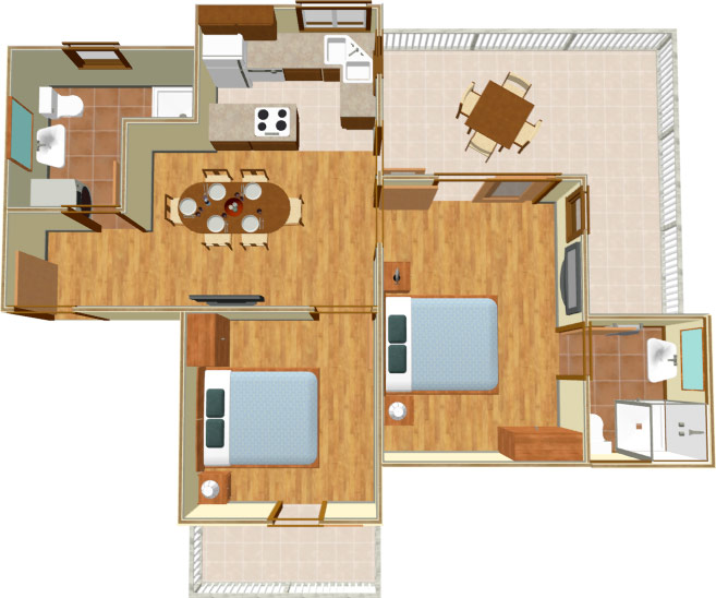 Apartments Čobrnić, Tučepi - plan