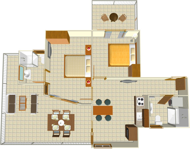 Apartments Čobrnić, Tučepi - plan