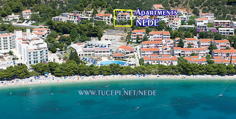 apartments Nede, Ante Grubišić, Tučepi - aerial position