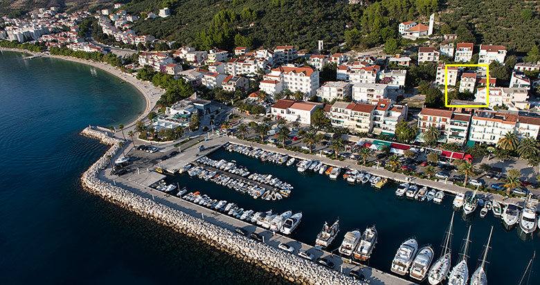 Apartments Pavica, Tučepi, position