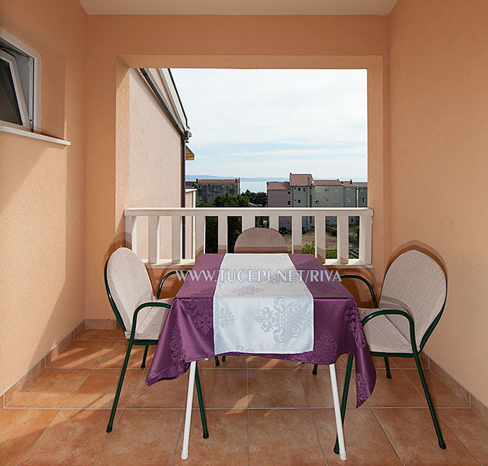 Tučepi, apartments Marija - balcony with sea view