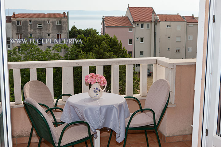 Tučepi, apartments Marija - balcony with sea view