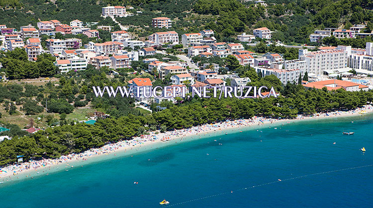 aerial panorama of Tučepi