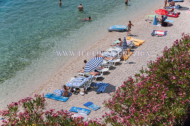 Beach at former hotel Jadran