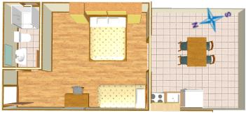 Apartments Sandra, Tučepi - plan