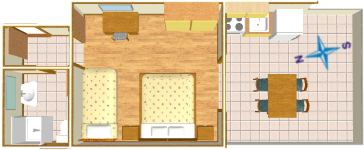 Apartments Sandra, Tučepi - plan