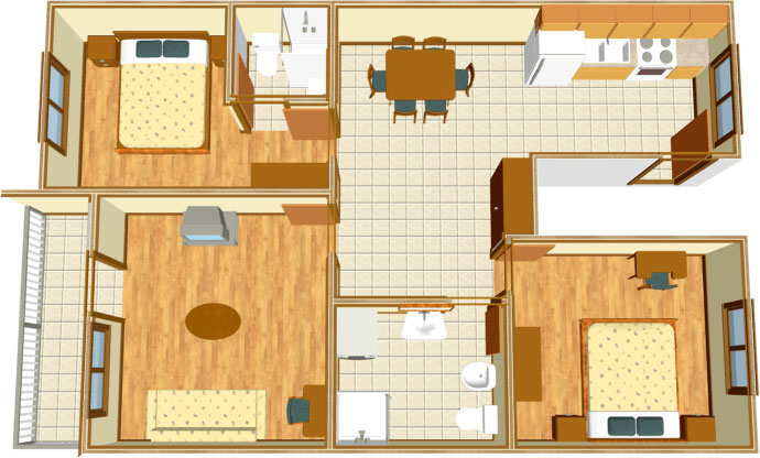 Apartments Sandra Šarić, Tučepi - plan