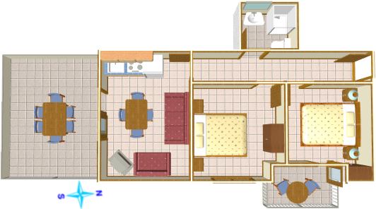 apartments Matko Ševelj, Tučepi - apartment's plan