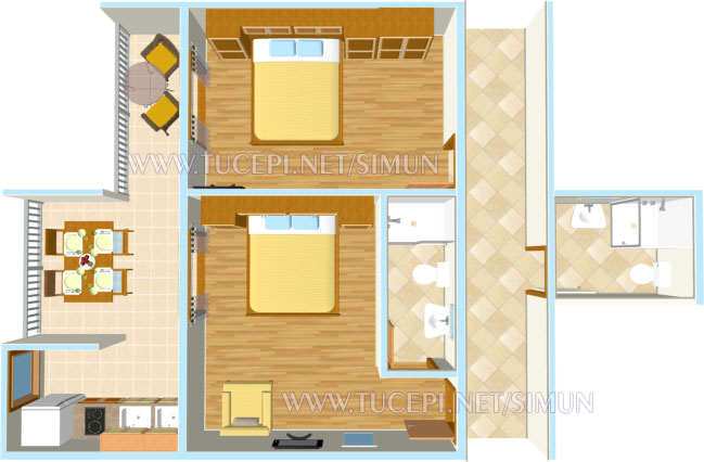 apartment Šimun Mijačika, Tučepi - plan