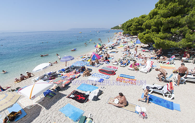 Tučepi beach at hotel Alga