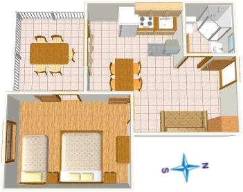 Apartments Smiljka, Tučepi - plan