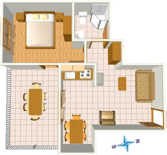 apartments Smiljka, Tučepi - plan