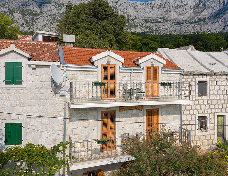 Villa Stina, Tučepi - pool, aerial house view