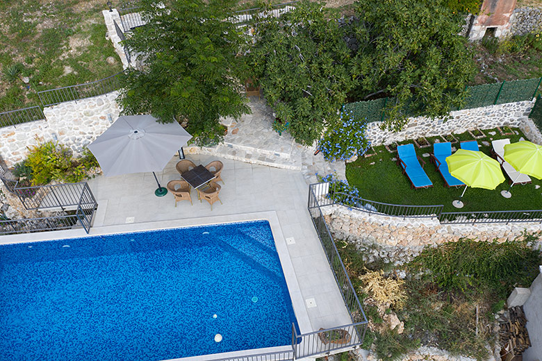 Villa Stina, Tučepi - pool, aerial view