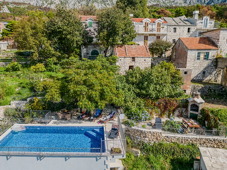 Villa Stina, Tučepi - pool, aerial view