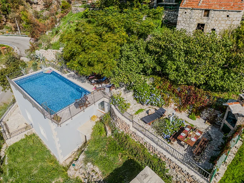 Villa Stina, Tučepi - pool, aerial view