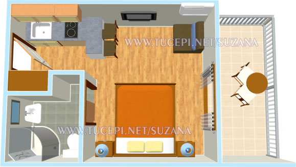 apartments Suzana, Tuepi - apartemnt's plan