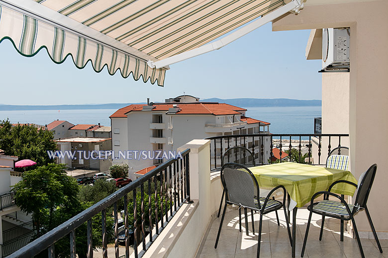 apartments Suzana, Tuepi - balcony with sea view