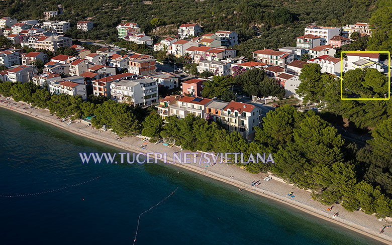 Apartments Svjetlana, Tučepi - aerial position