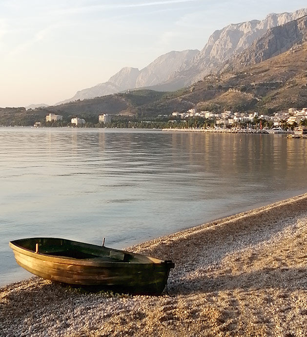 wooden boat on the beach