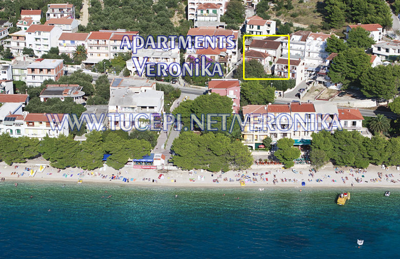 Apartments Veronika, Tučepi - aerial position