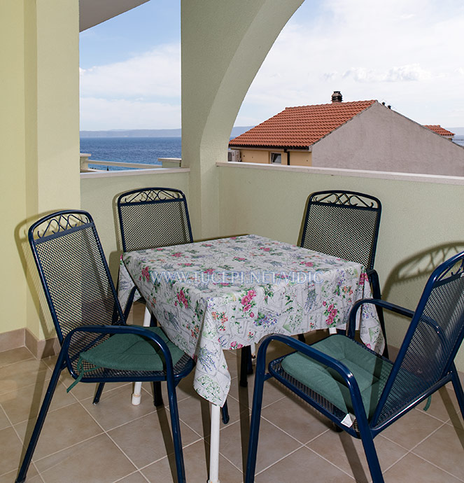 apartments Vidi, Tuepi - balcony with sea view